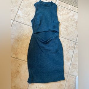 Teal Cutout Dress